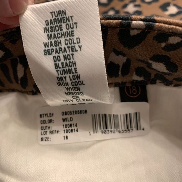 Jen 7 7 For All Mankind High Waist Cheetah Print Ankle Skinny  Plus Size… - Picture 8 of 15